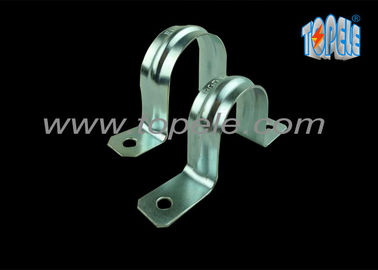 UL Standartı 1/2 &quot; - 4 &quot; EMT Kanalı için Ön Galvanize İki Delik Kemer