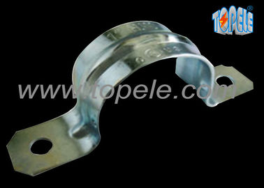 UL Standartı 1/2 &quot; - 4 &quot; EMT Kanalı için Ön Galvanize İki Delik Kemer