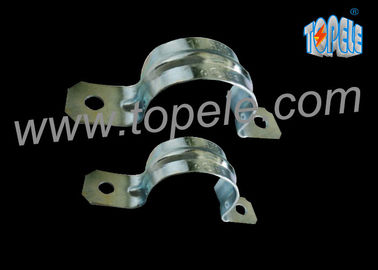 UL Standartı 1/2 &quot; - 4 &quot; EMT Kanalı için Ön Galvanize İki Delik Kemer