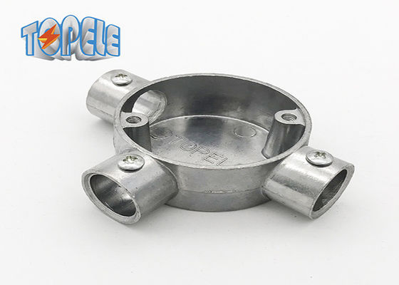 3/4 &quot; 1&quot; BS31 Kanal Alüminyum Montaj Dairesel Kutusu 3 Way / Tee Kutusu Iso