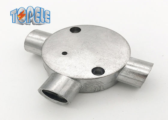 3/4 &quot; 1&quot; BS31 Kanal Alüminyum Montaj Dairesel Kutusu 3 Way / Tee Kutusu Iso
