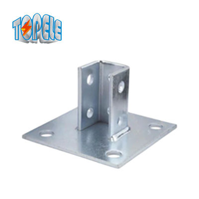 4 delikli tek kanallı post tabanı 13/32&quot; Unistrut plaka