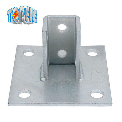 4 delikli tek kanallı post tabanı 13/32&quot; Unistrut plaka